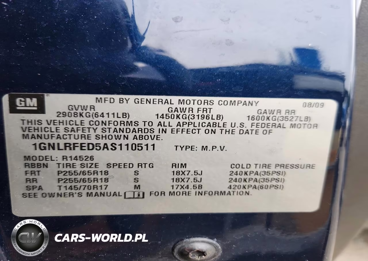2010 Chevrolet Traverse VIN:1GNLRFED5AS110511 - 13