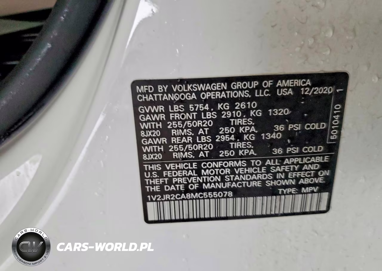 2021 Volkswagen Atlas Se VIN:1V2JR2CA8MC555078 - 13