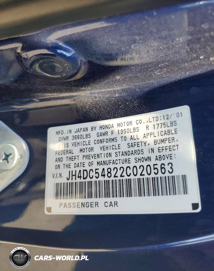 2002 Acura Rsx VIN:JH4DC54822C020563 - 13