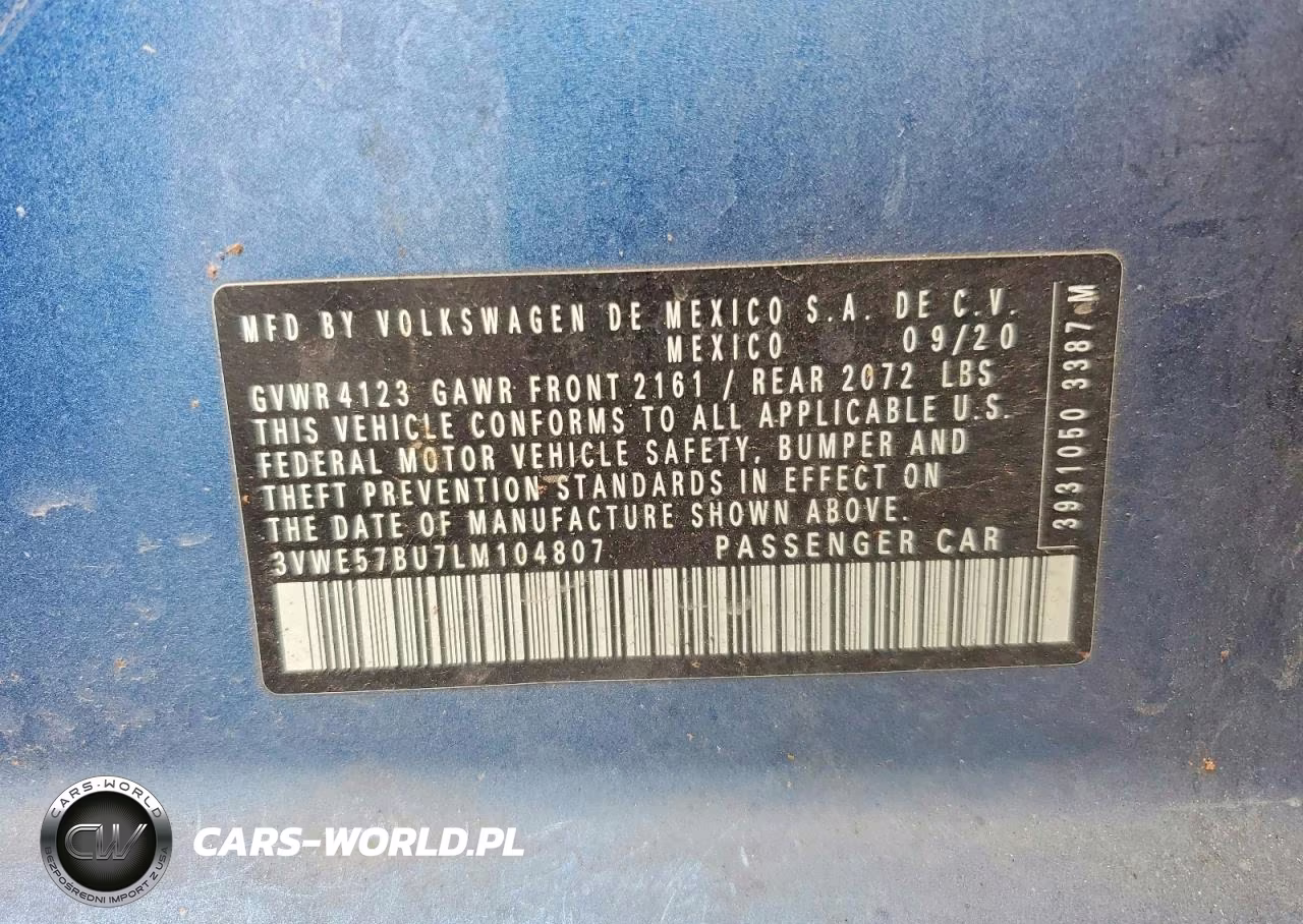2020 Volkswagen Jetta Sel VIN:3VWE57BU7LM104807 - 12