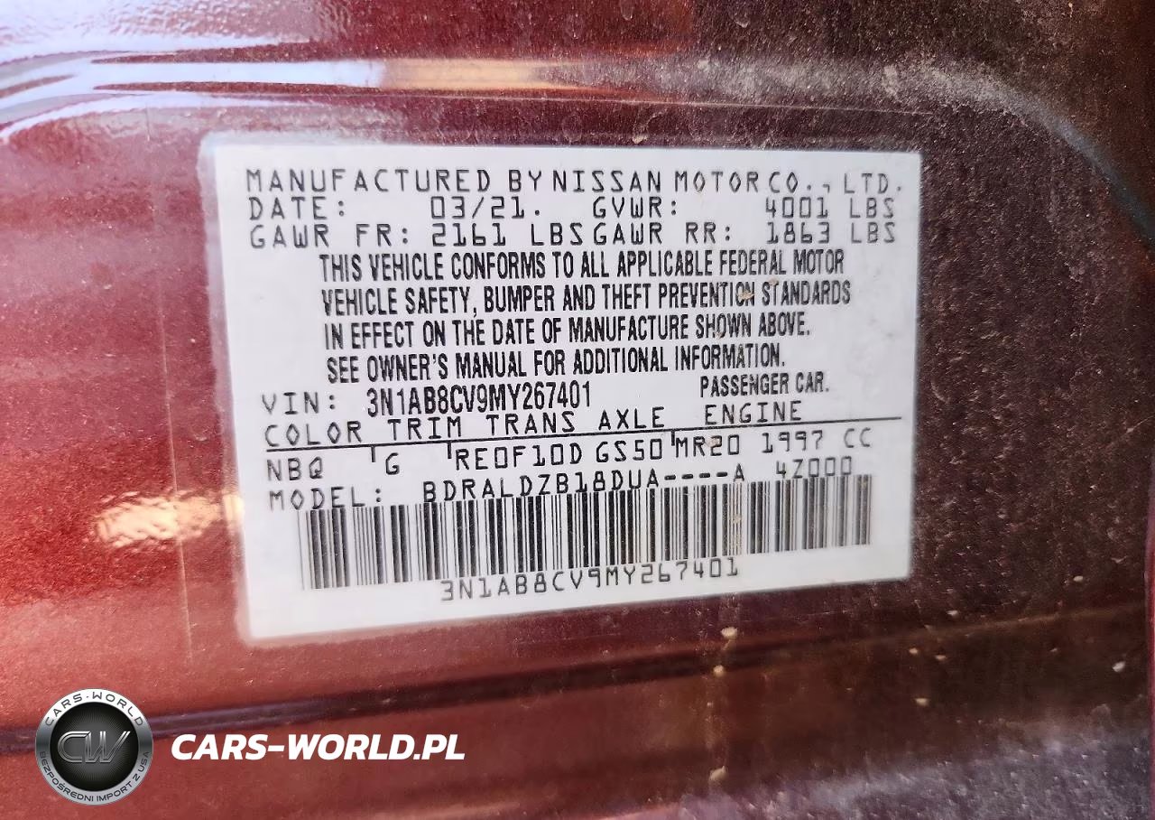 2021 Nissan Sentra Sv VIN:3N1AB8CV9MY267401 - 12