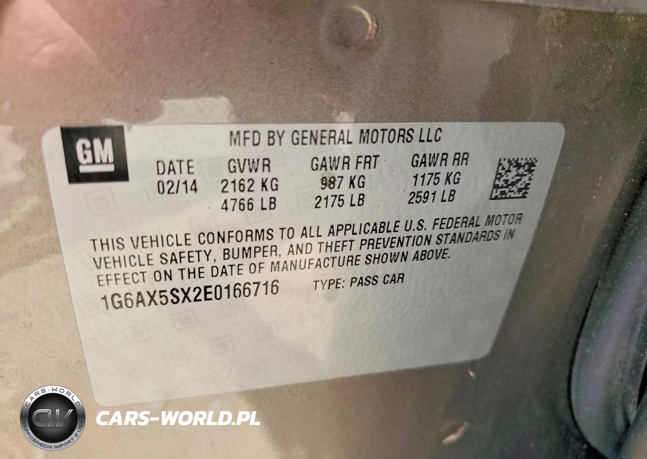 2014 Cadillac Cts Luxury Collection VIN:1G6AX5SX2E0166716 - 12