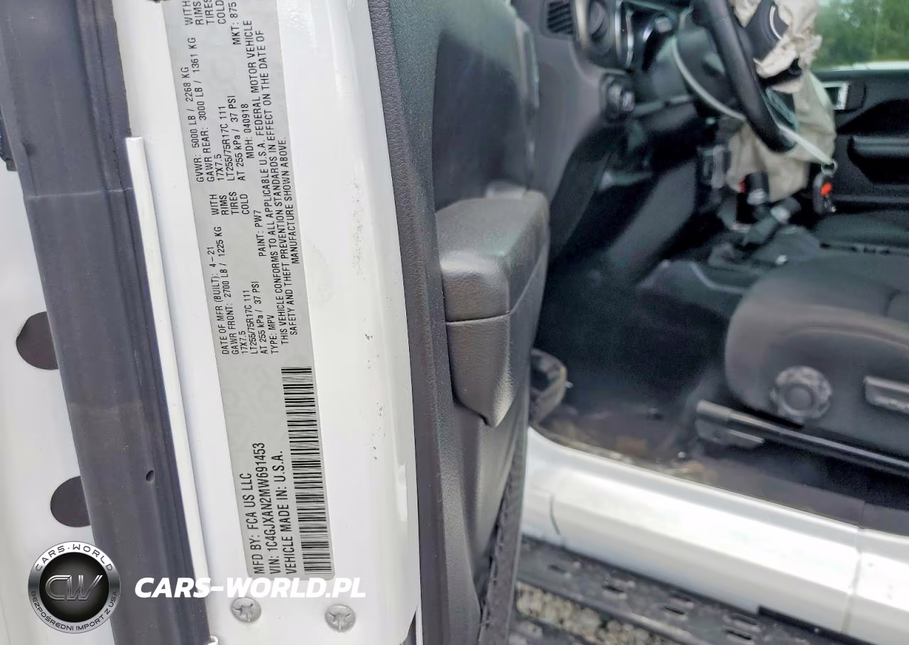 2021 Jeep Wrangler Sport VIN:1C4GJXAN2MW691453 - 12