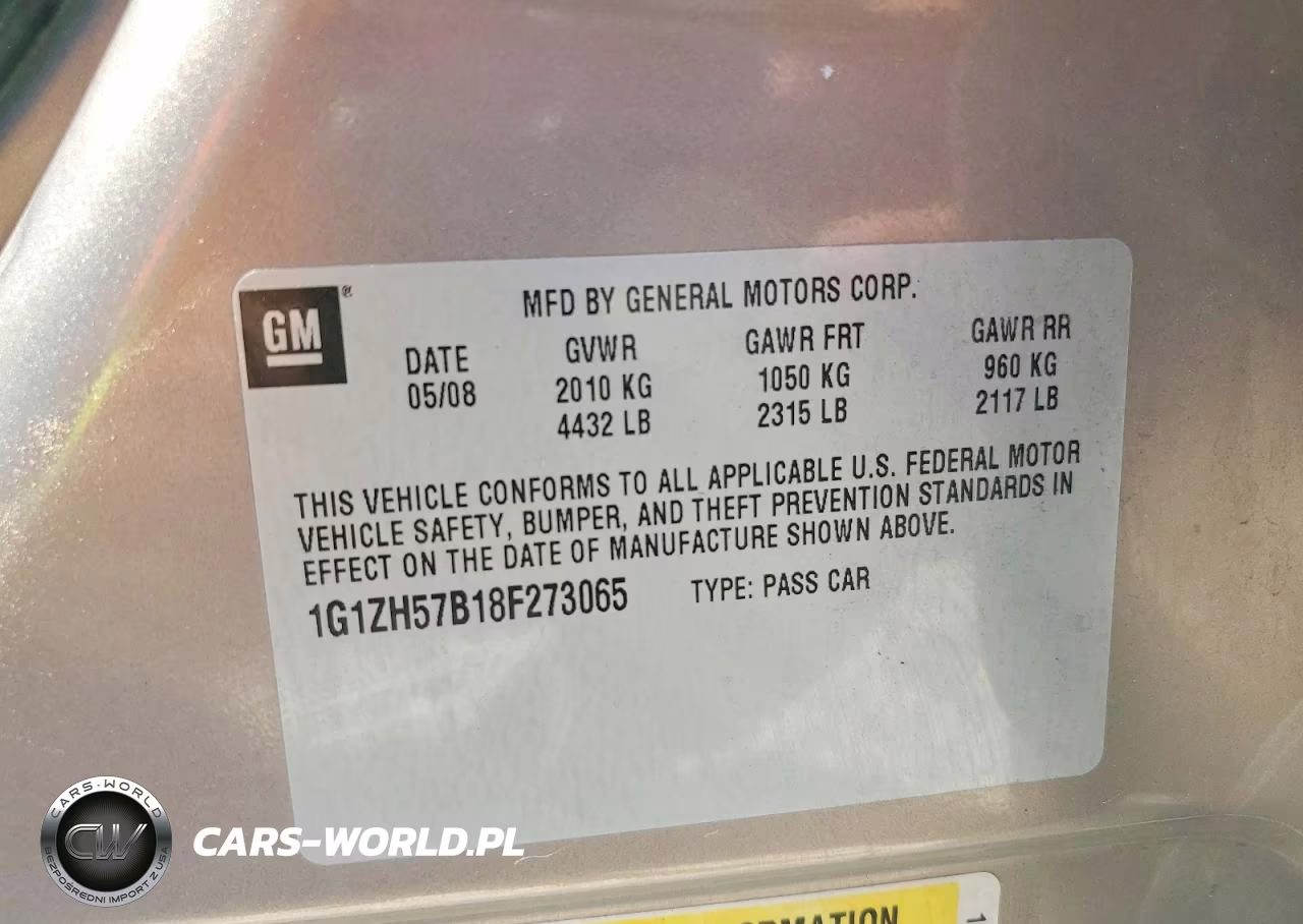 2008 Chevrolet Malibu 1Lt VIN:1G1ZH57B18F273065 - 12