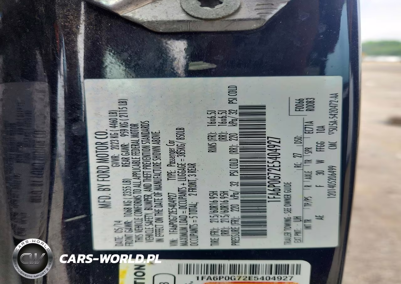 2014 Ford Fusion S VIN:1FA6P0G72E5404927 - 12