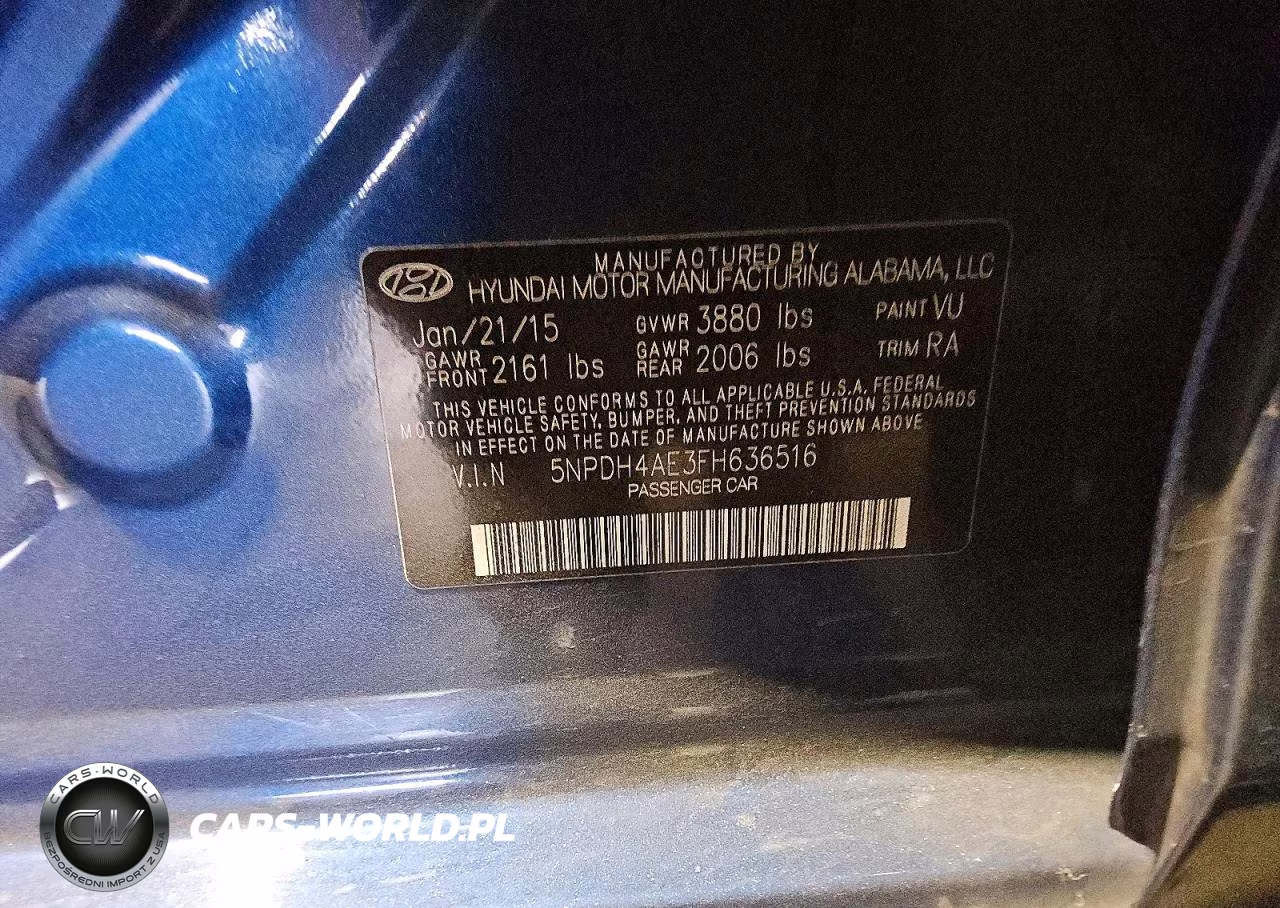 2015 Hyundai Elantra Se VIN:5NPDH4AE3FH636516 - 12