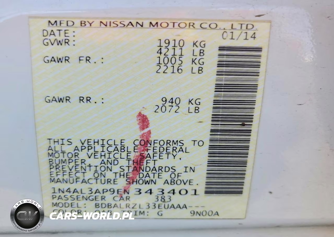 2014 Nissan Altima 2.5 S VIN:1N4AL3AP9EN343401 - 12
