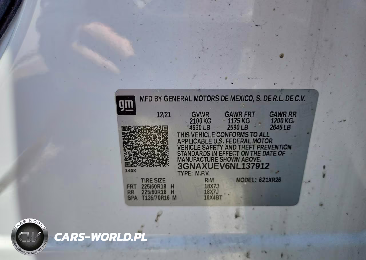 2022 Chevrolet Equinox Lt VIN:3GNAXUEV6NL137912 - 14