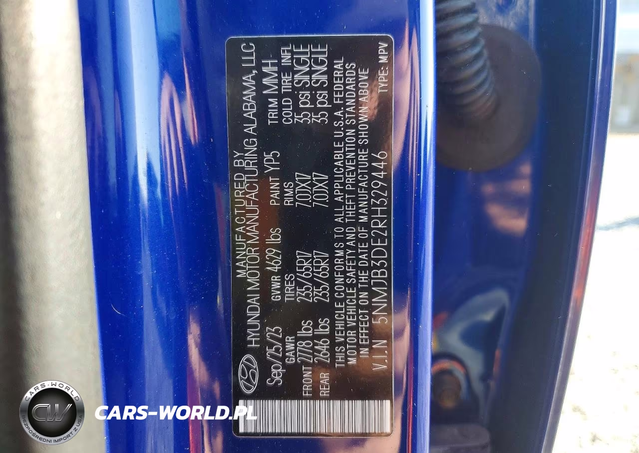 2024 Hyundai Tucson Sel VIN:5NMJB3DE2RH329446 - 13