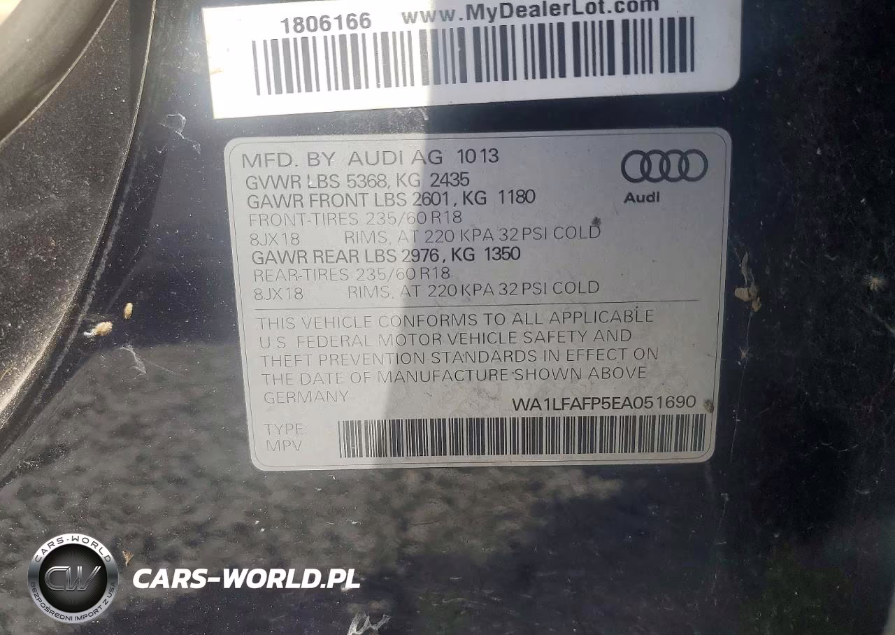 2014 Audi Q5 Premium Plus VIN:WA1LFAFP5EA051690 - 13