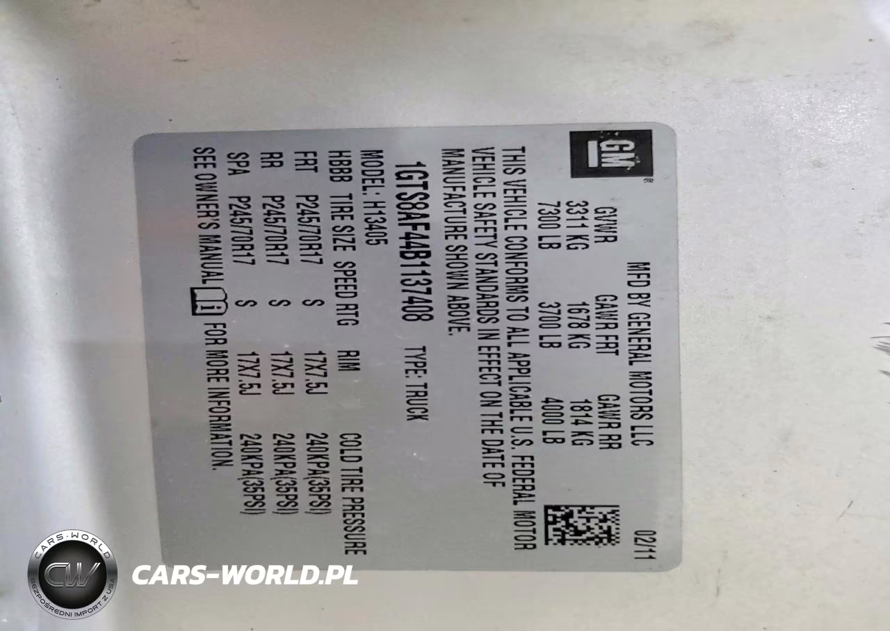 2011 GMC Savana G1500 VIN:1GTS8AF44B1137408 - 13