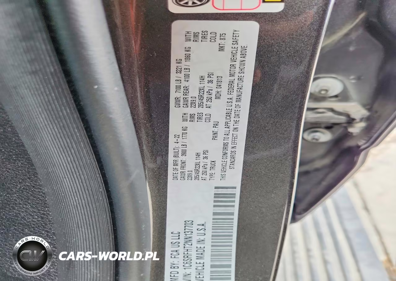 2022 Ram 1500 Limited VIN:1C6SRFHT2NN137703 - 12