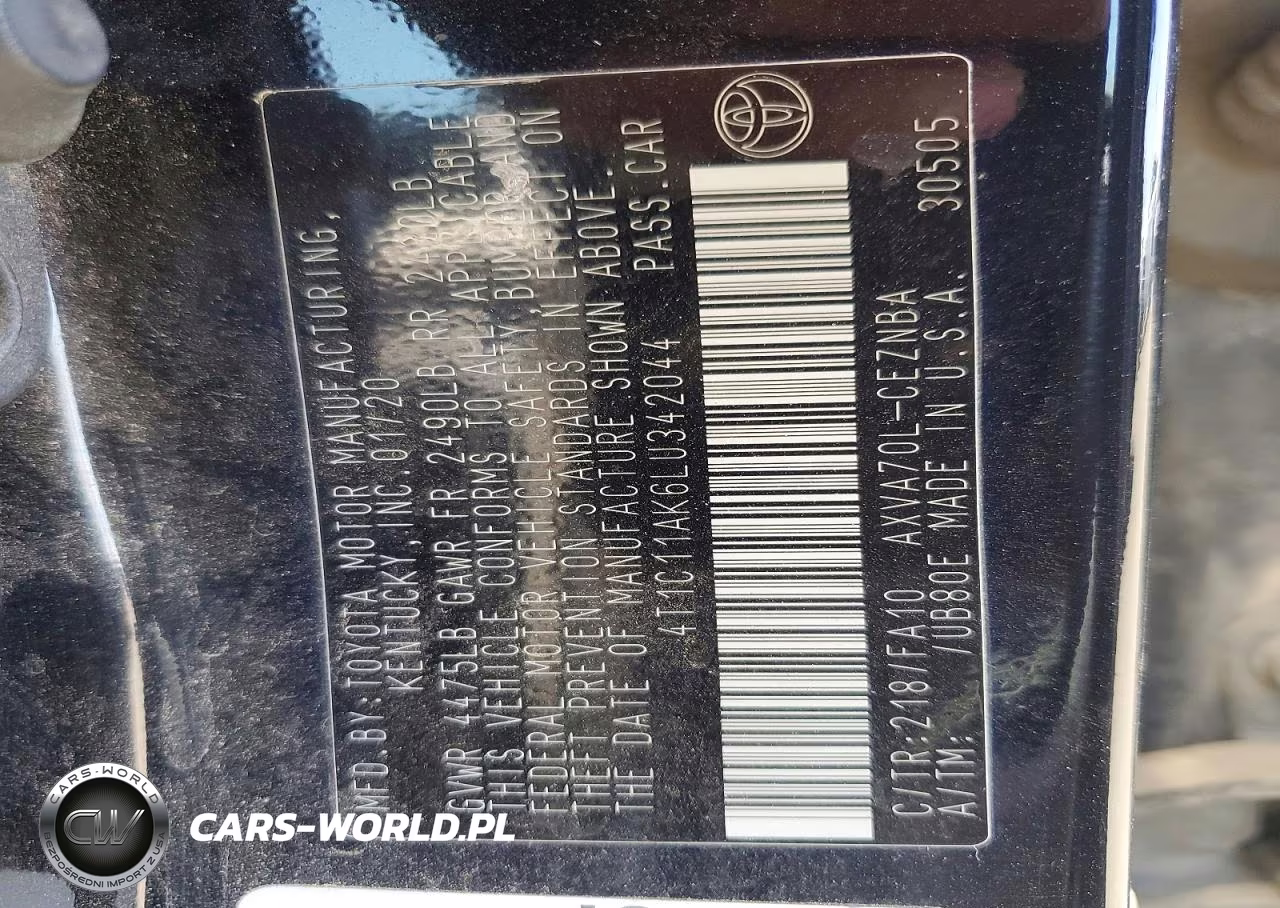 2020 Toyota Camry Le VIN:4T1C11AK6LU342044 - 12