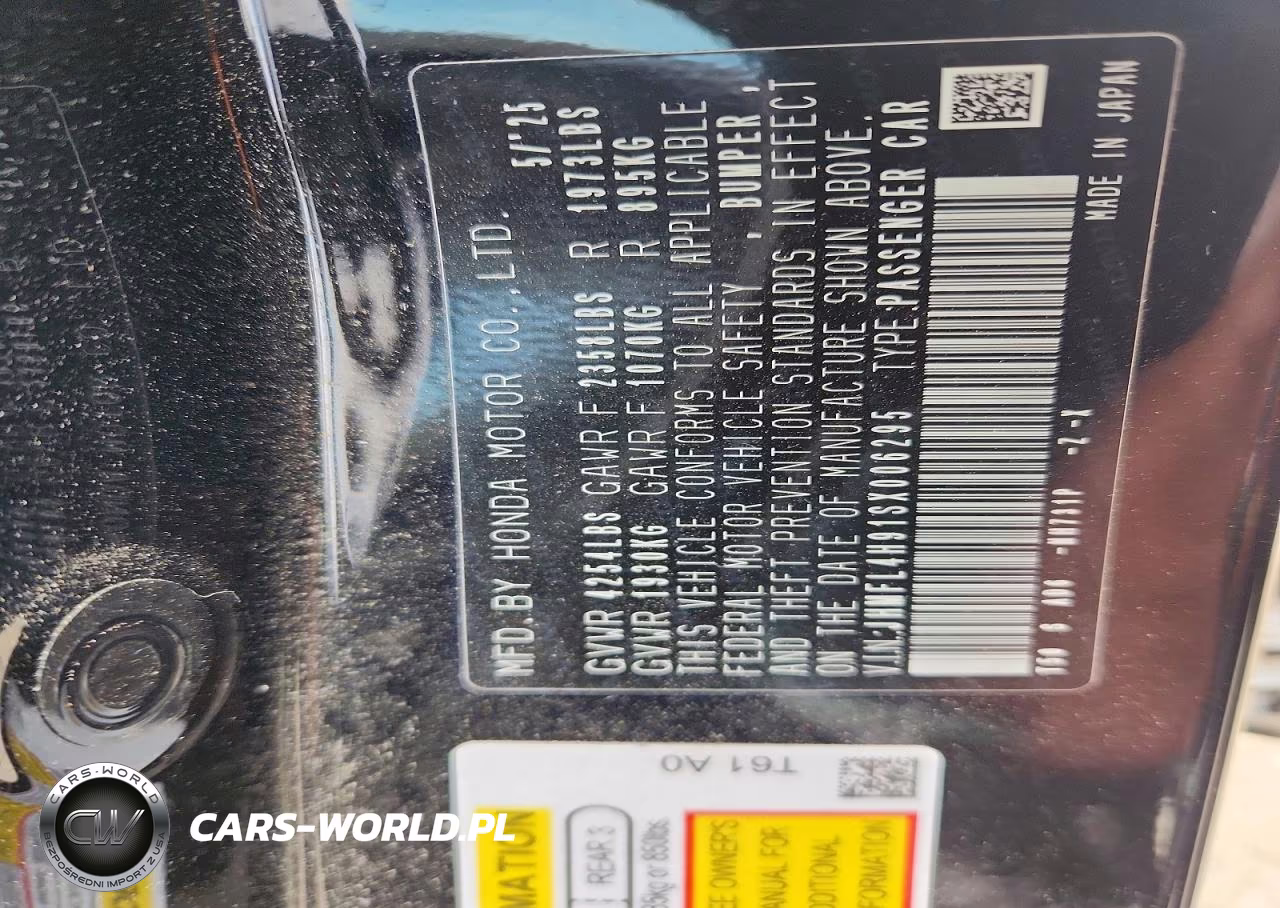 2025 Honda Civic Sport Touring VIN:JHMFL4H91SX006295 - 13