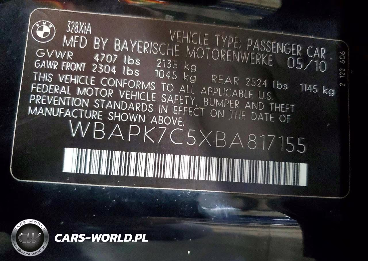 2011 BMW 328 Xi VIN:WBAPK7C5XBA817155 - 12