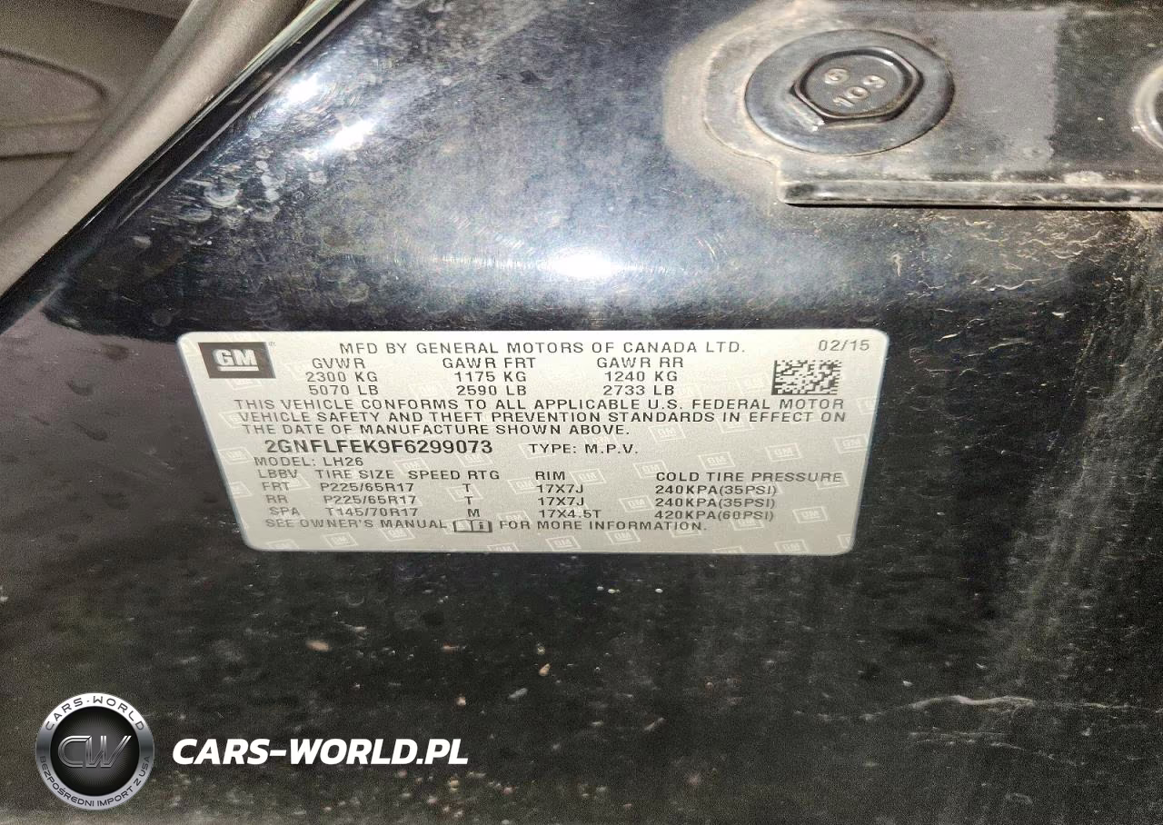 2015 Chevrolet Equinox Lt VIN:2GNFLFEK9F6299073 - 13