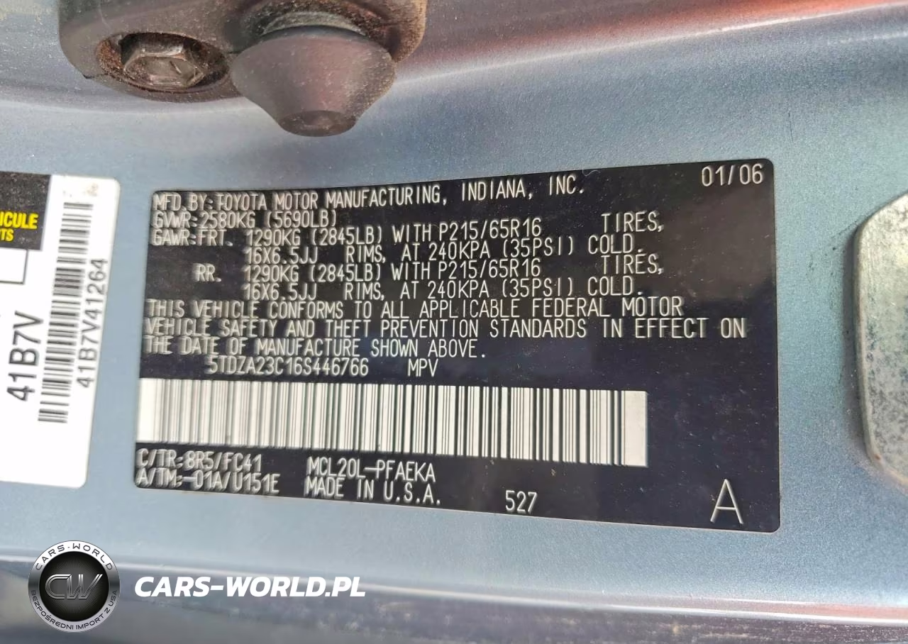 2006 Toyota Sienna Le 7 Passenger VIN:5TDZA23C16S446766 - 13