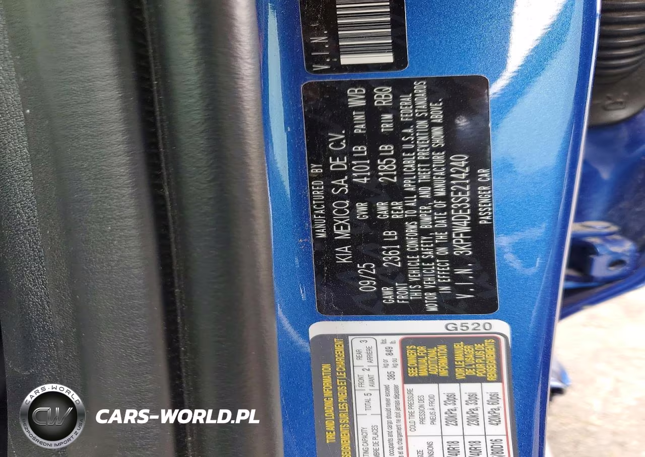 2025 Kia K4 Gt Line VIN:3KPFW4DE3SE214240 - 12