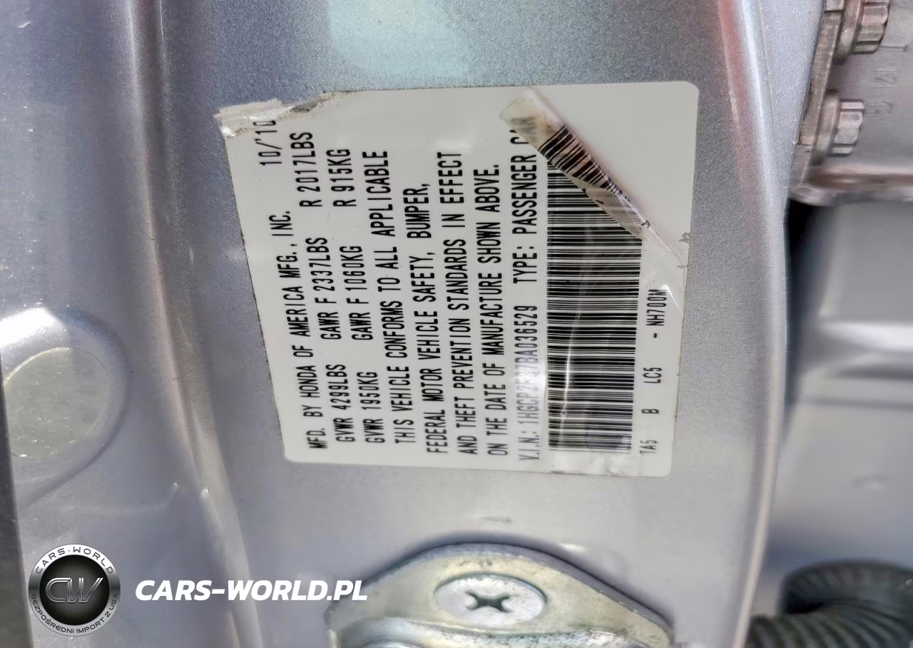 2011 Honda Accord Lx VIN:1HGCP2F37BA036529 - 13