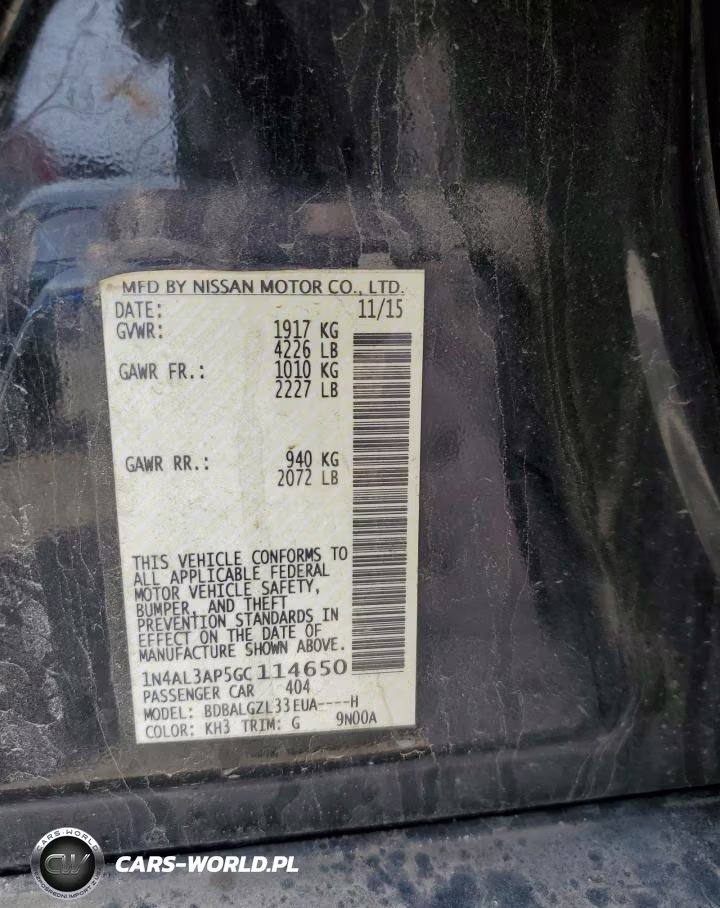 2016 Niss Altima 2.5 VIN:1N4AL3AP5GC114650 - 12