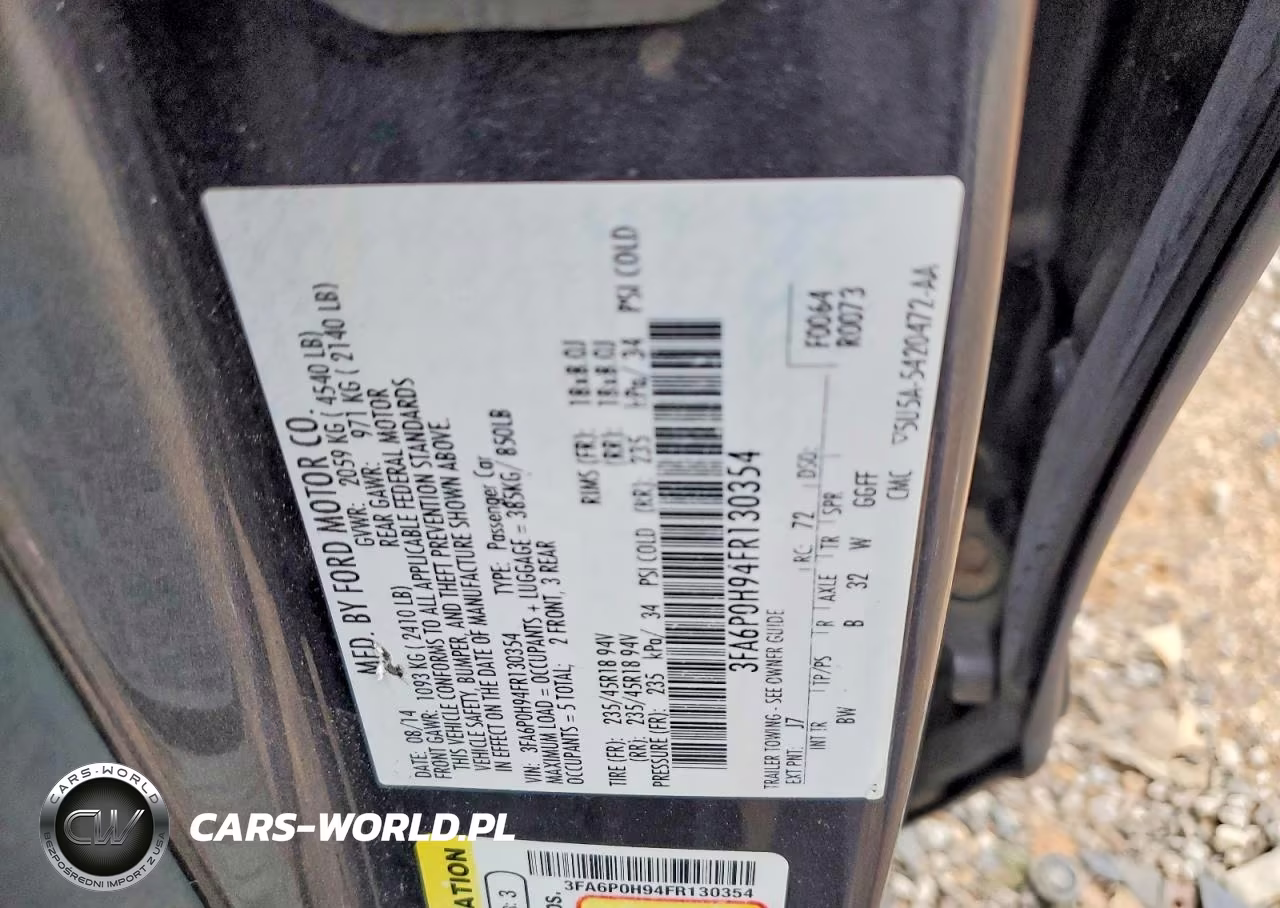 2015 Ford Fusion Se VIN:3FA6P0H94FR130354 - 12