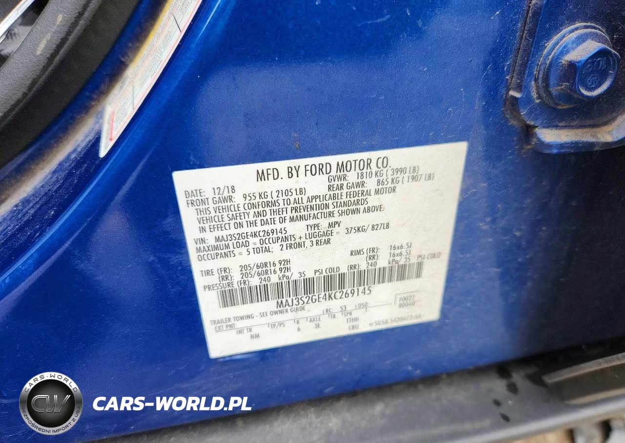 2019 Ford Ecosport Se VIN:MAJ3S2GE4KC269145 - 12