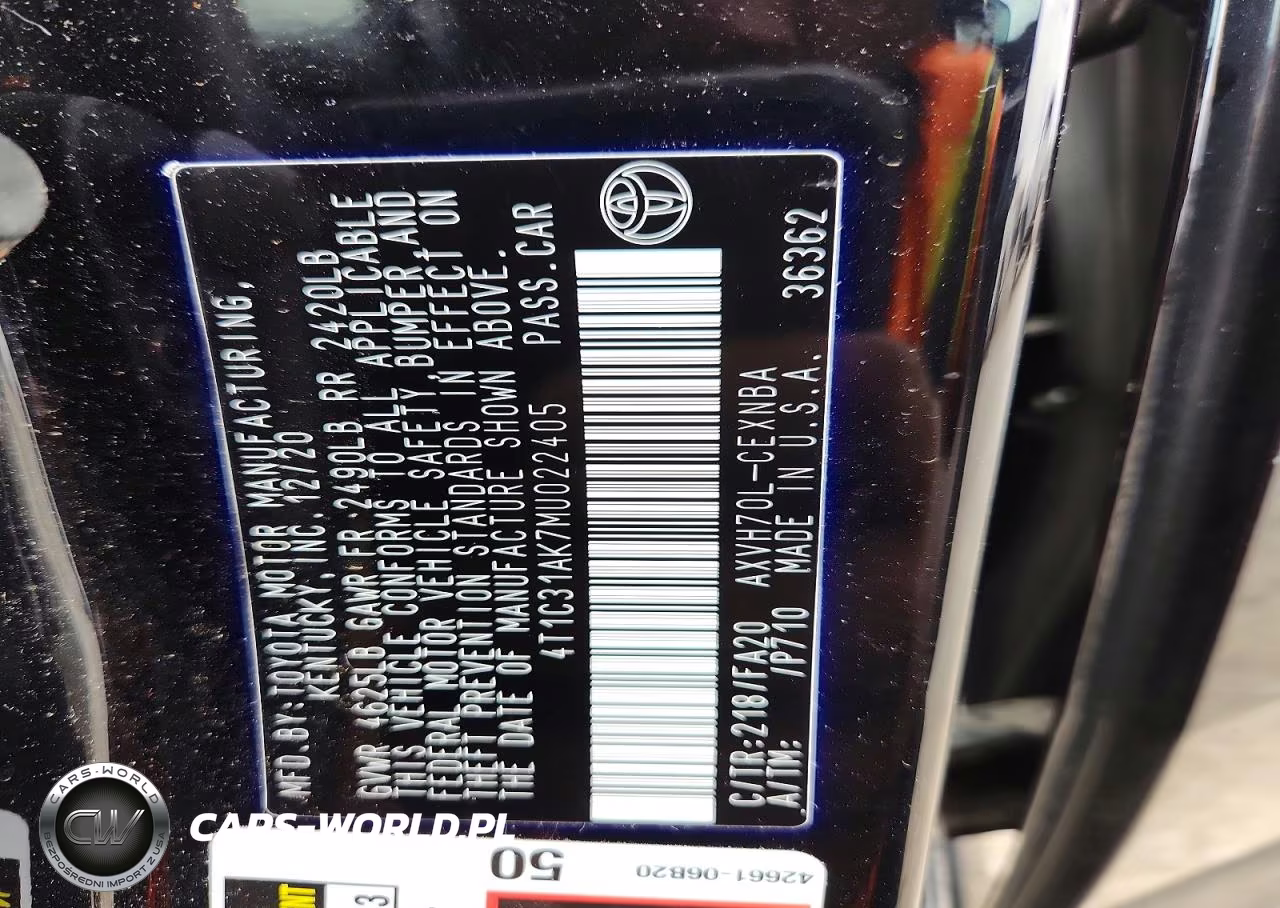 2021 Toyota Camry Le VIN:4T1C31AK7MU022405 - 12
