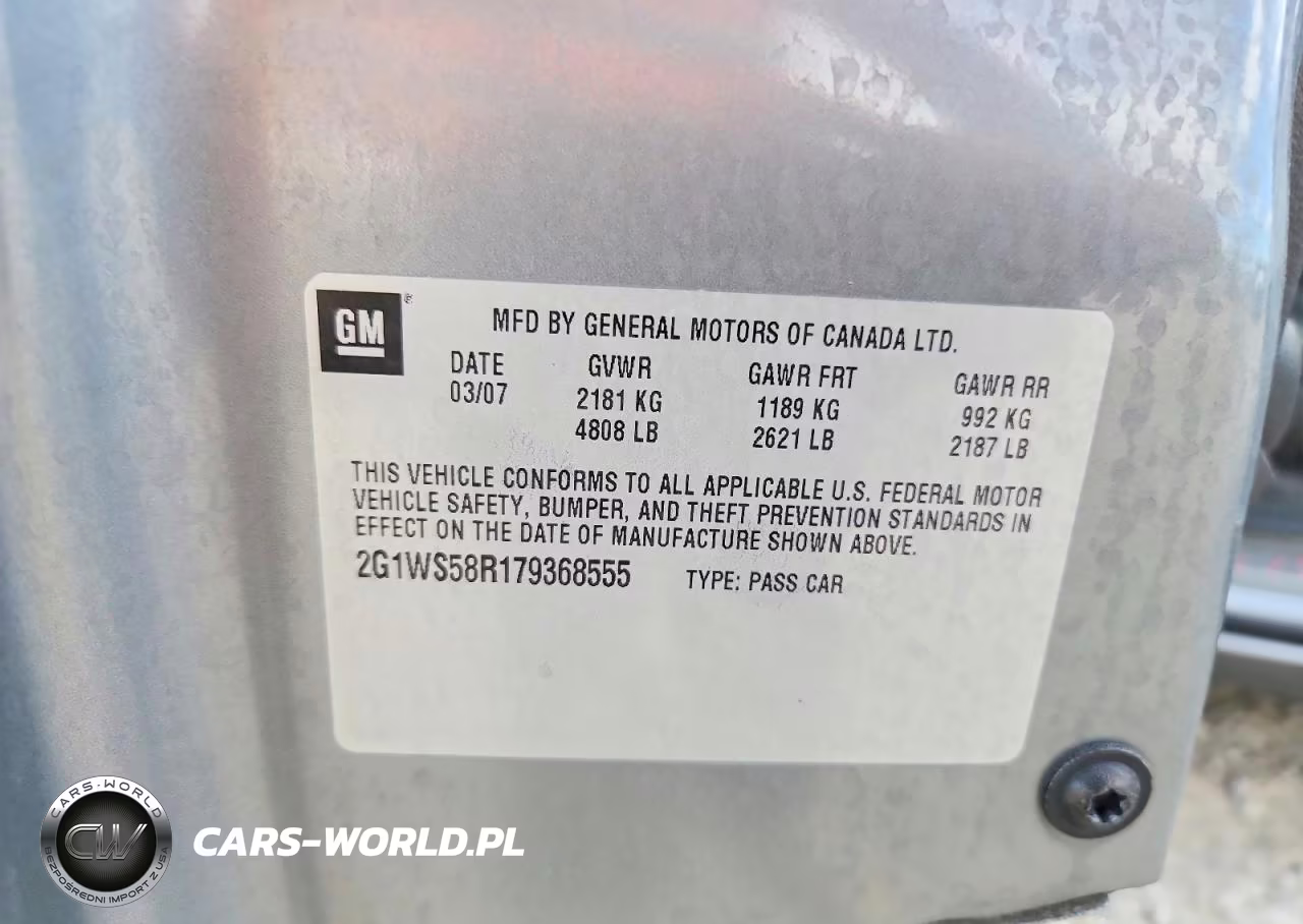 2007 Chevrolet Impala Police VIN:2G1WS58R179368555 - 12