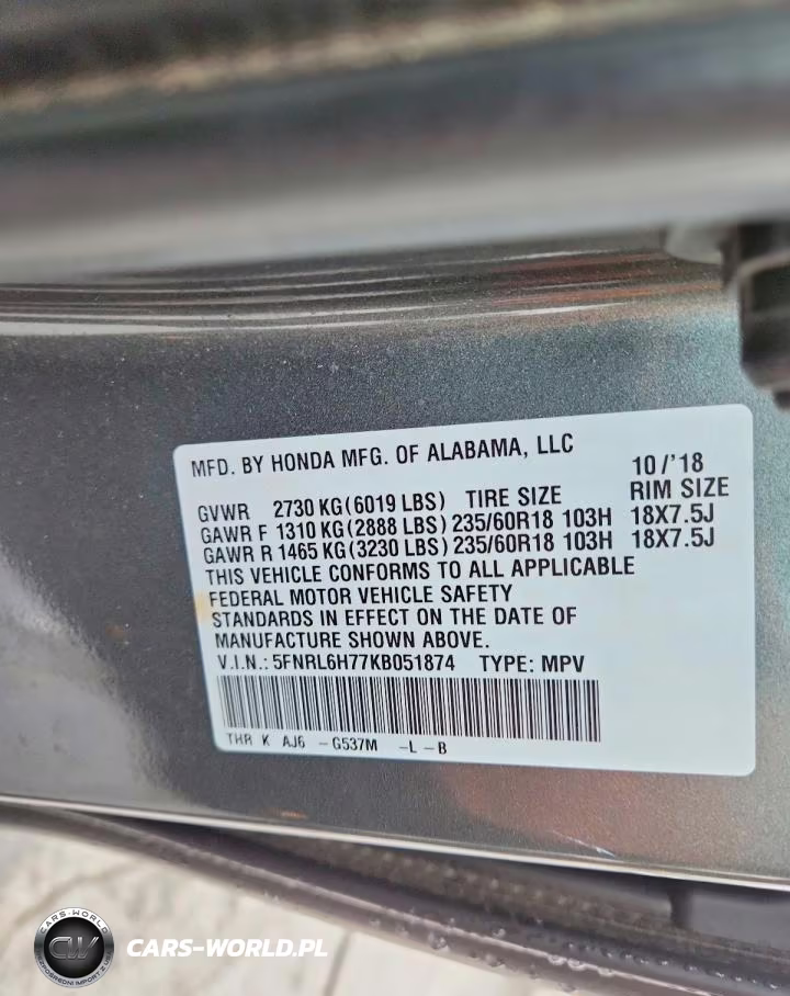 2019 Honda Odyssey Exl VIN:5FNRL6H77KB051874 - 13