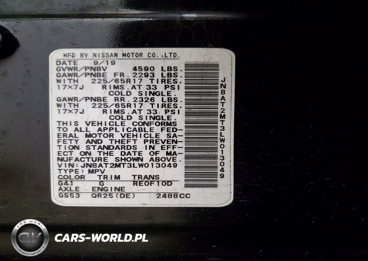 2020 Nissan Rogue Sv VIN:JN8AT2MT3LW013049 - 14