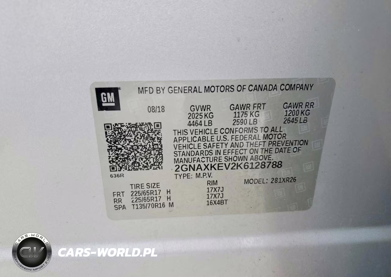 2019 Chevrolet Equinox Lt VIN:2GNAXKEV2K6128788 - 13