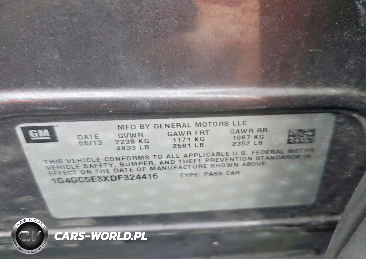 2013 Buick Lacrosse VIN:1G4GC5E3XDF324416 - 12