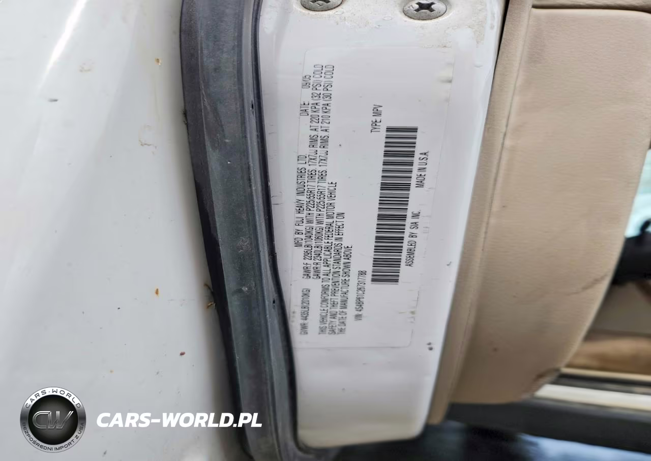 2006 Subaru Legacy Outback 2.5I VIN:4S4BP61C267317788 - 12