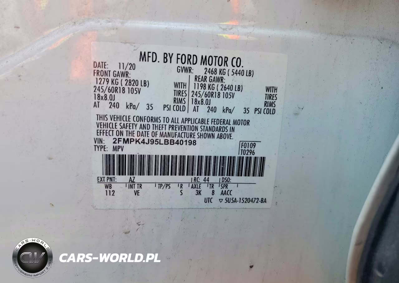 2020 Ford Edge Sel VIN:2FMPK4J95LBB40198 - 13