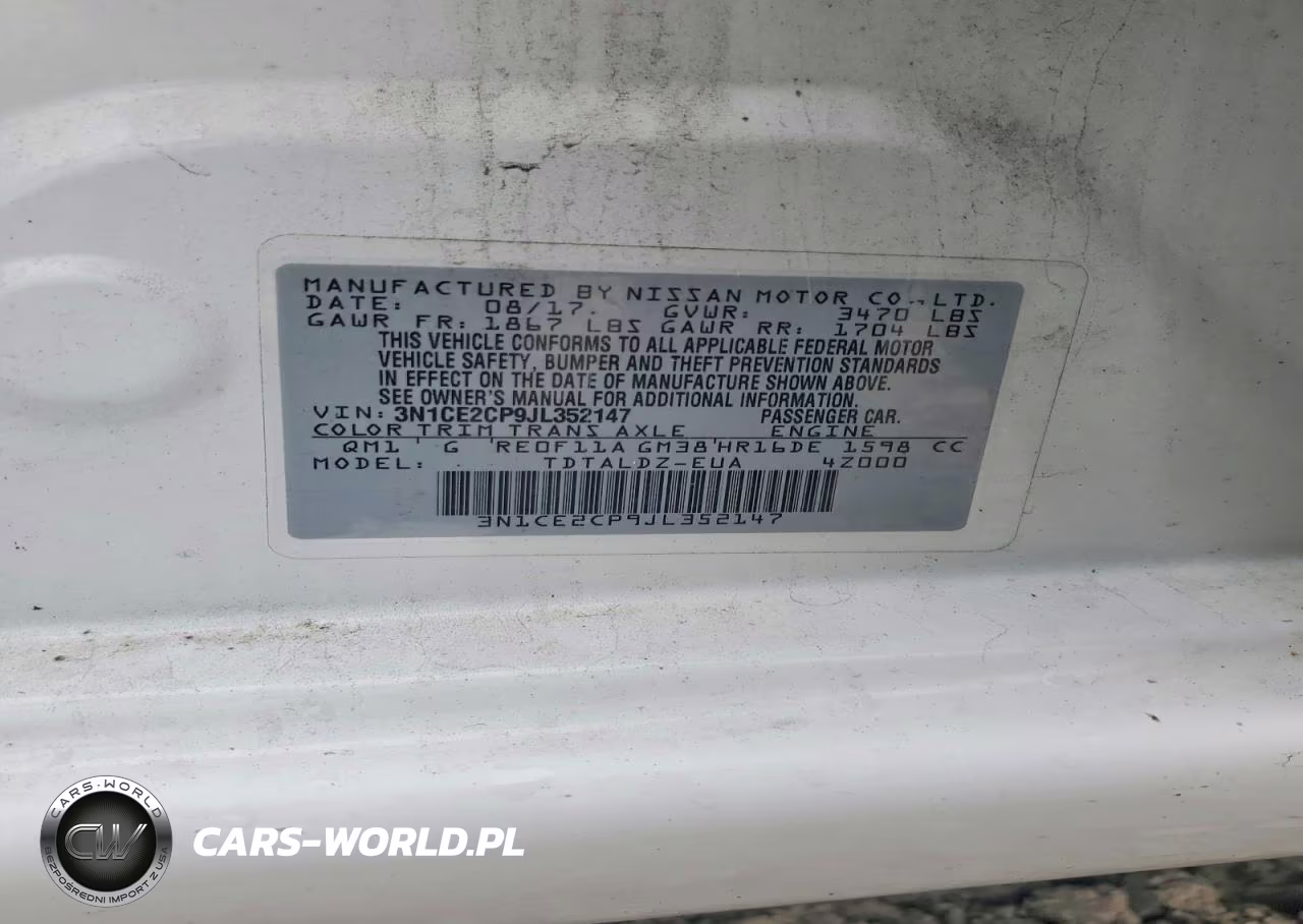 2018 Nissan Versa Note Sv VIN:3N1CE2CP9JL352147 - 12