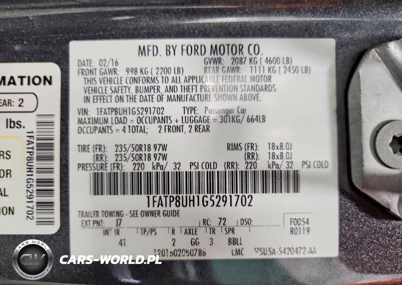 2016 Ford Mustang VIN:1FATP8UH1G5291702 - 12