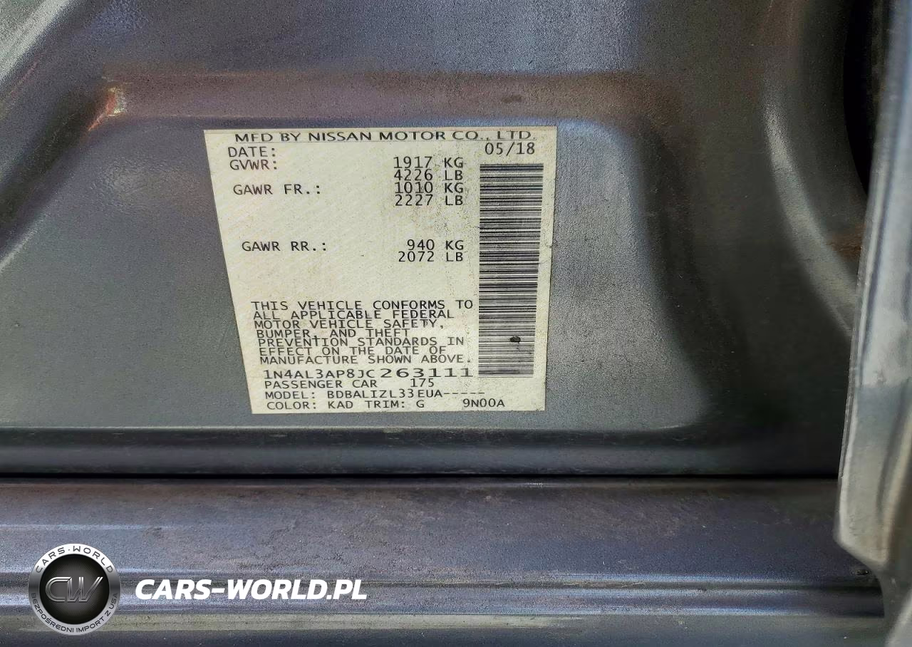 2018 Nissan Altima 2.5 Sv VIN:1N4AL3AP8JC263111 - 13