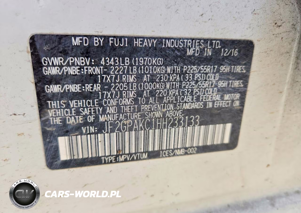 2017 Subaru Crosstrek Limited VIN:JF2GPAKC1HH233133 - 13