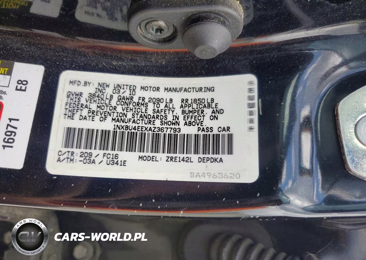 2010 Toyota Corolla Le VIN:1NXBU4EEXAZ367793 - 12