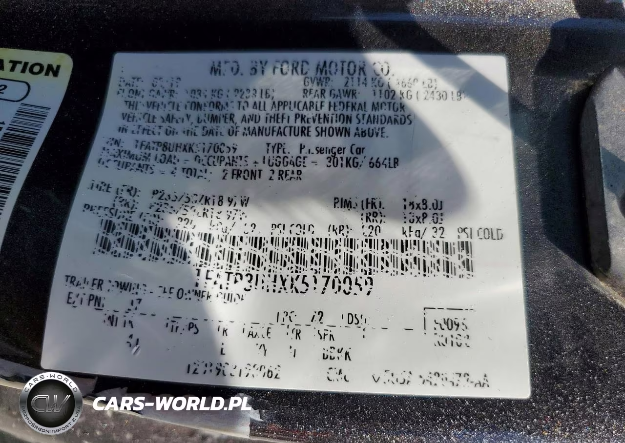 2019 Ford Mustang VIN:1FATP8UHXK5170059 - 12