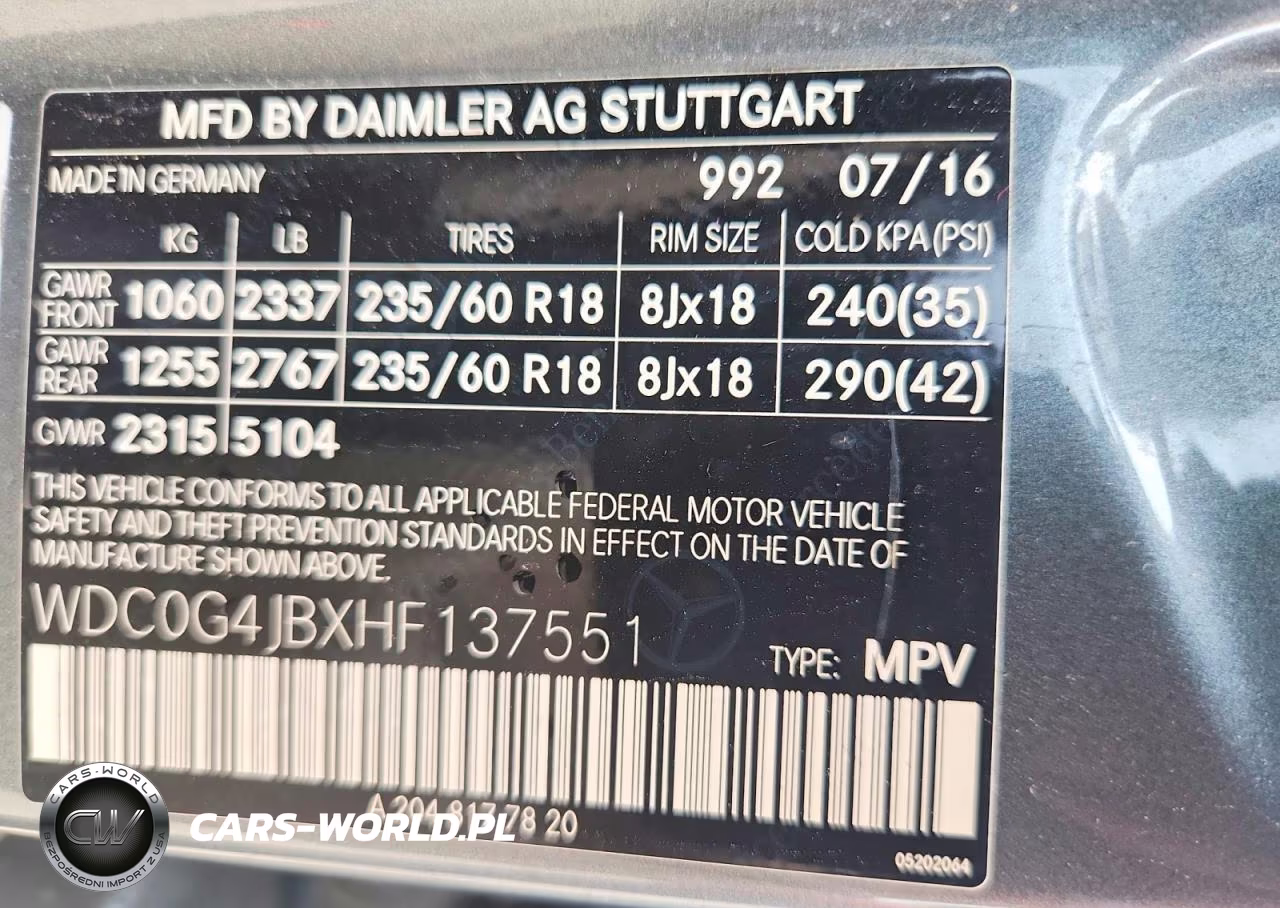 2017 Mercedes-Benz Glc 300 VIN:WDC0G4JBXHF137551 - 13