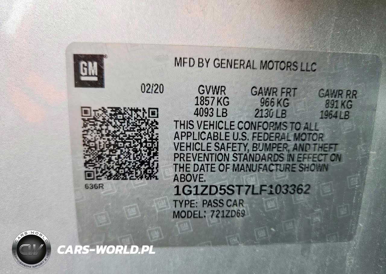 2020 Chevrolet Malibu Lt VIN:1G1ZD5ST7LF103362 - 12