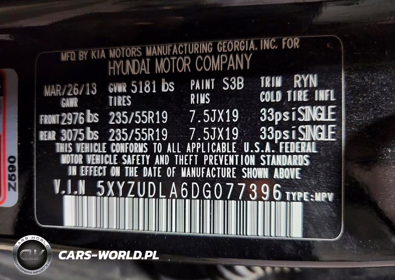 2013 Hyundai Santa Fe Sport 2.0T VIN:5XYZUDLA6DG077396 - 12