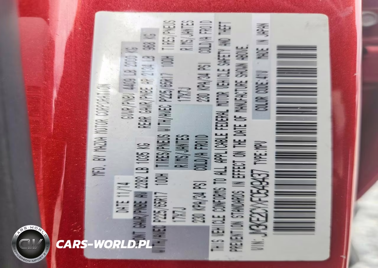 2015 Mazda Cx-5 Touring VIN:JM3KE2CYXF0549437 - 13
