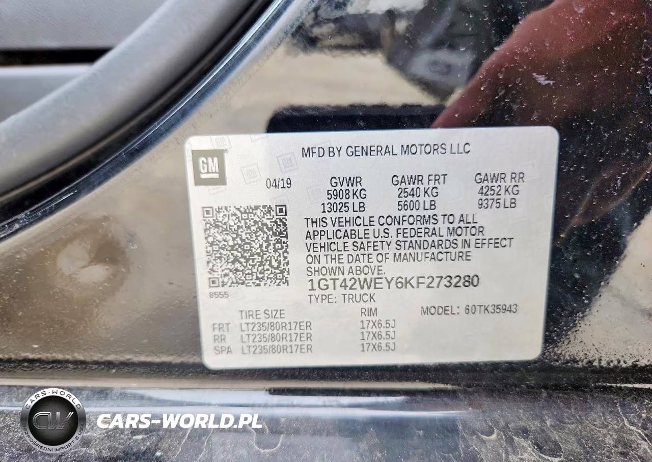 2019 GMC Sierra K3500 Denali VIN:1GT42WEY6KF273280 - 12