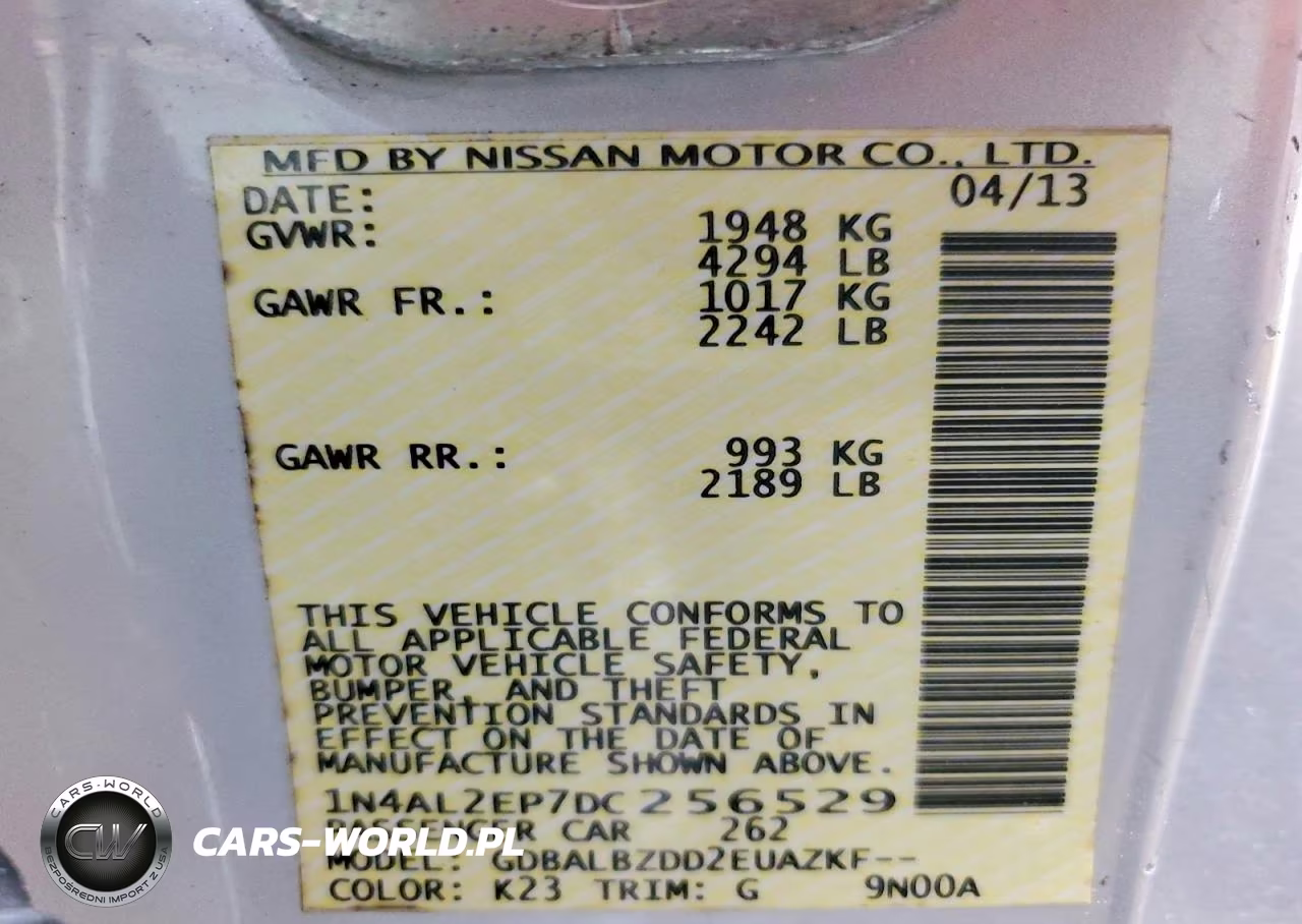 2013 Nissan Altima S VIN:1N4AL2EP7DC256529 - 13