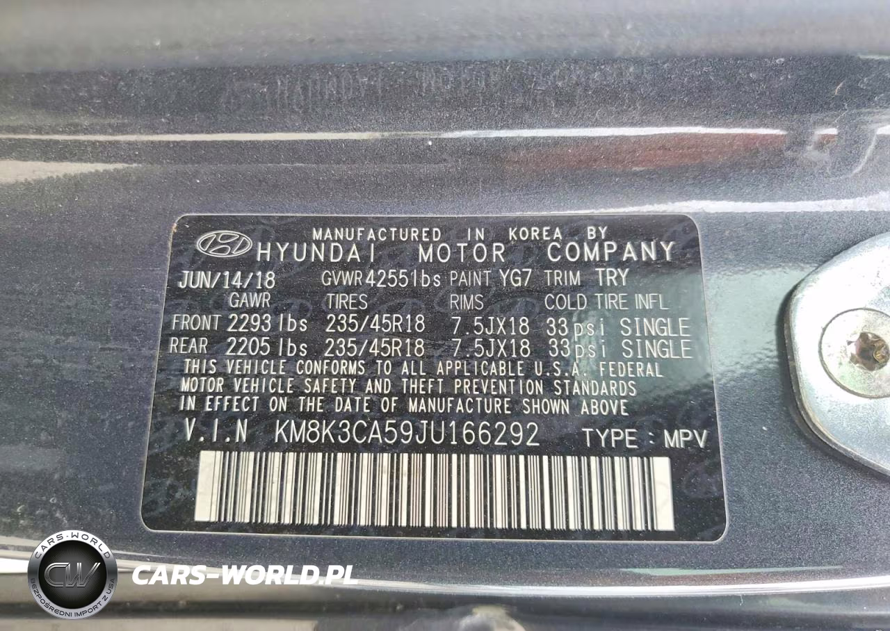 2018 Hyundai Kona Limited VIN:KM8K3CA59JU166292 - 13