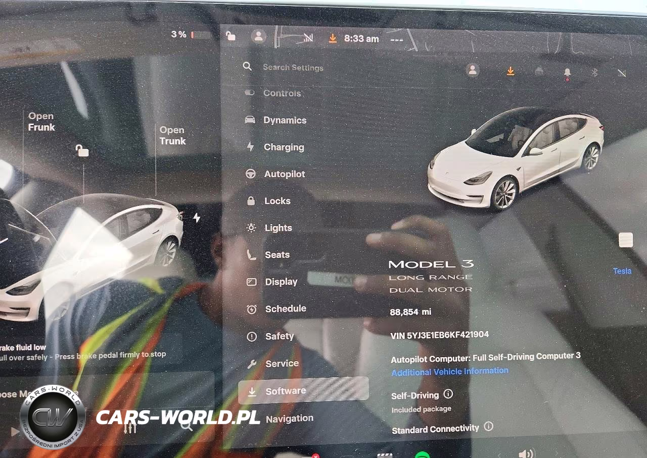 2019 Tesla Model 3 VIN:5YJ3E1EB6KF421904 - 9