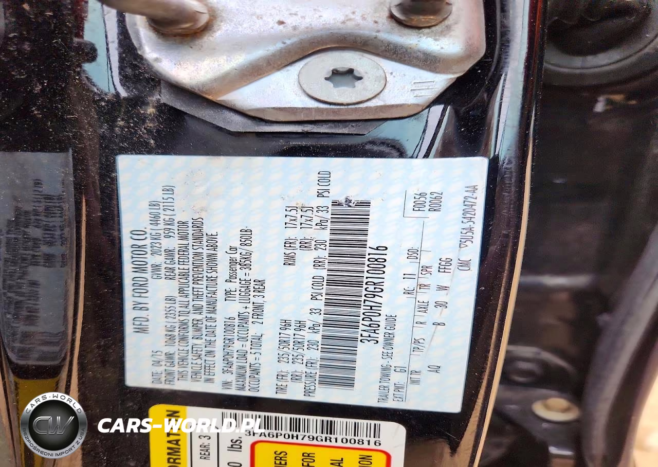 2016 Ford Fusion Se VIN:3FA6P0H79GR100816 - 12