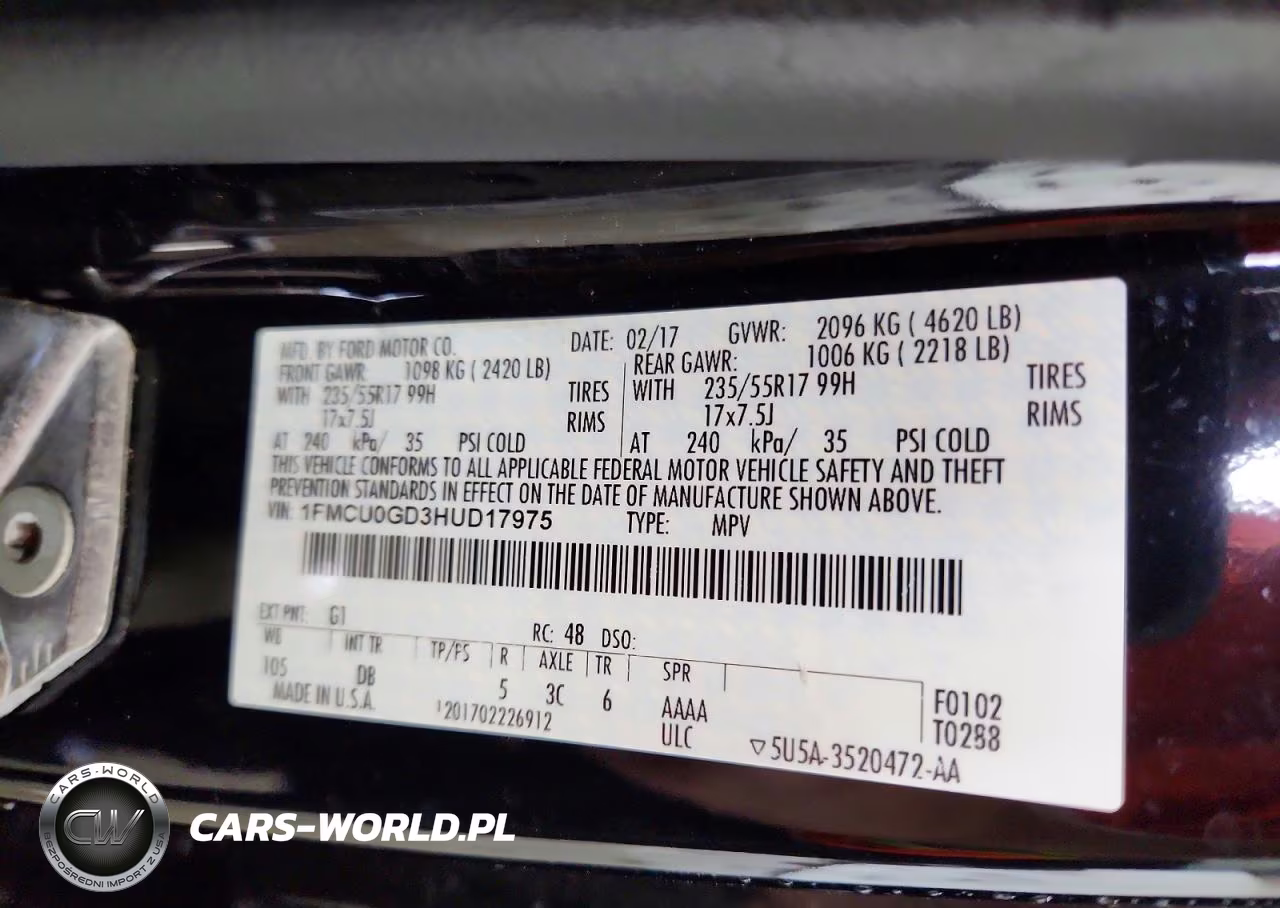 2017 Ford Escape Se VIN:1FMCU0GD3HUD17975 - 12